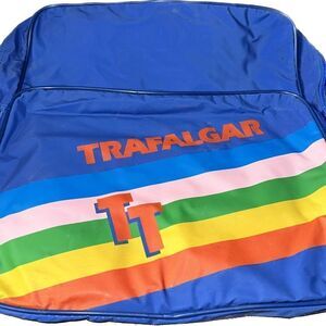 Vtg Trafalgar Retro Shoulder Bag Weekender Messenger 80s Rainbow Travel Carry On